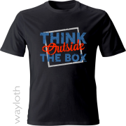 T-Shirt Think outside the Box -black by Wayloth